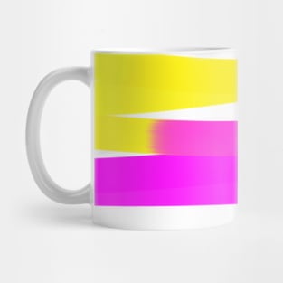 yellow blue pink abstract art Mug